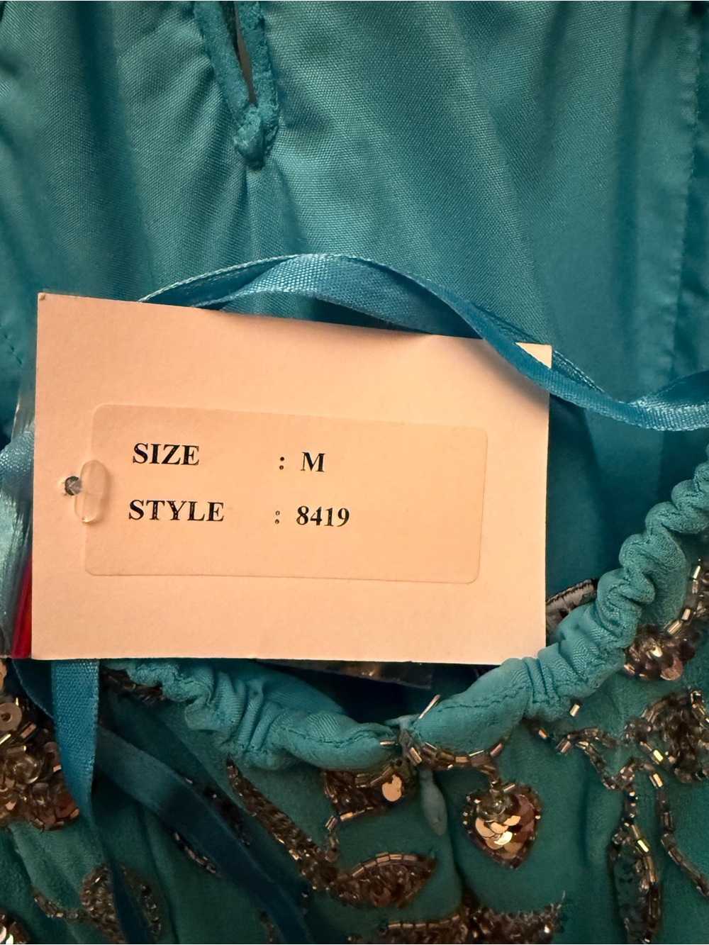 NEW Venus Aqua Beaded Dress - Picture 9 of 9